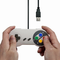 Kontroler USB Joystick do gier Gamepad do konsoli Nintendo SNES pad do grania na Windows PC na MAC sterowanie komputerowe Joystick 6
